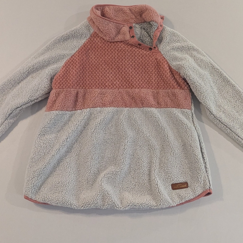 Simply Southern Cozy Pink and Gray Womans Pullover